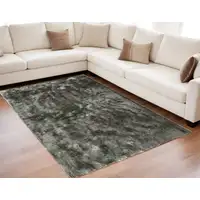 Photo of Green Shag Hand Tufted Area Rug