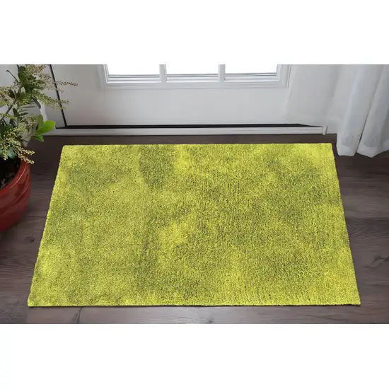 Green Shag Hand Tufted Area Rug Photo 1