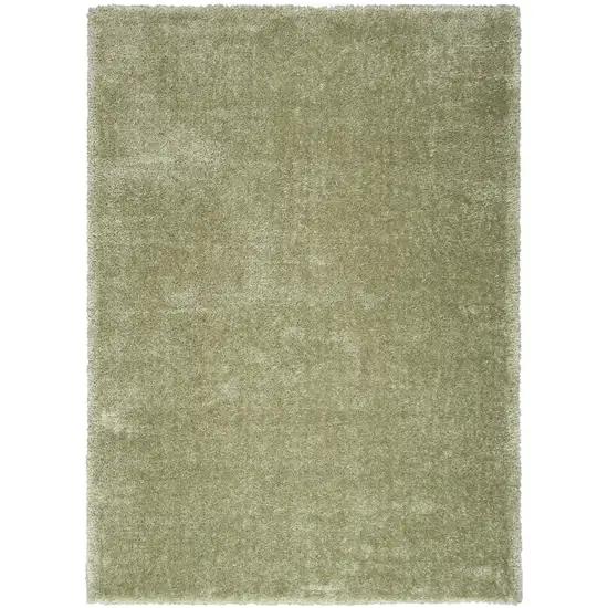 Green Shag Power Loom Area Rug Photo 2