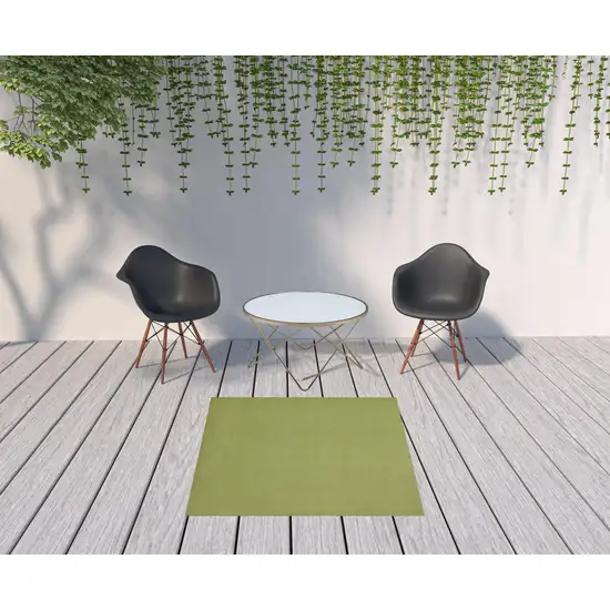 Green Square Non Skid Indoor Outdoor Area Rug Photo 2