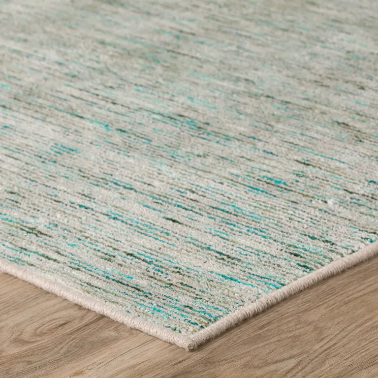 Green Square Wool Hand Loomed Handmade Area Rug Photo 5