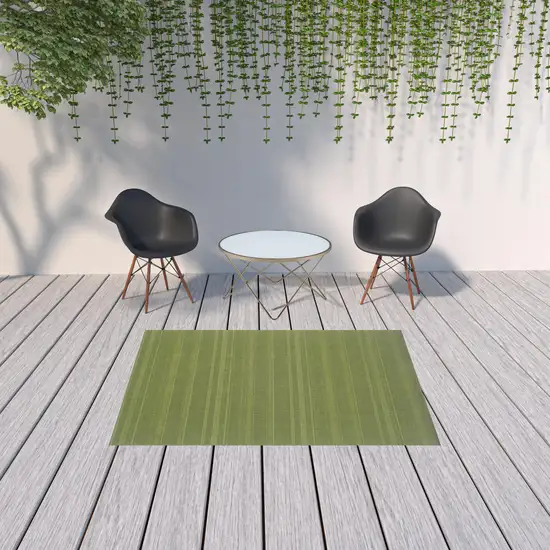 Green Stain Resistant Indoor Outdoor Area Rug Photo 2