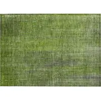 Photo of Green Striped Washable Non Skid Indoor Outdoor Area Rug