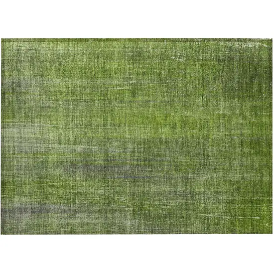 Green Striped Washable Non Skid Indoor Outdoor Area Rug Photo 5