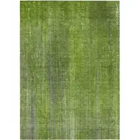 Photo of Green Striped Washable Non Skid Indoor Outdoor Area Rug