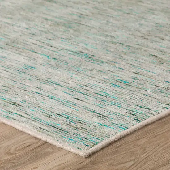 Green Wool Hand Loomed Handmade Area Rug Photo 6