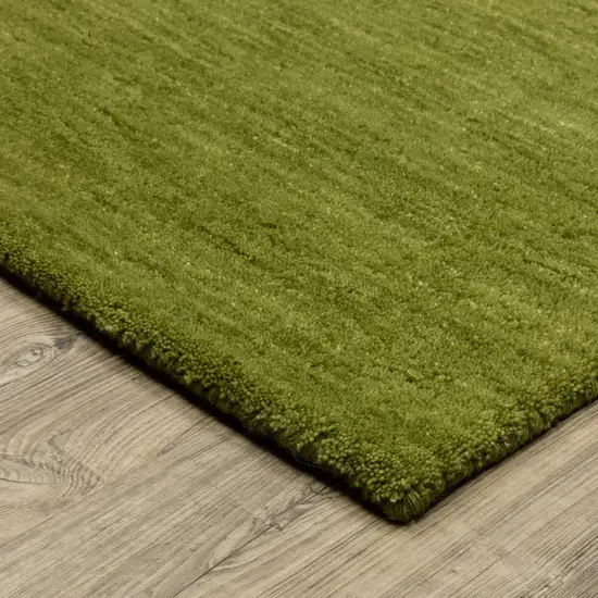 Green Wool Hand Tufted Area Rug Photo 6