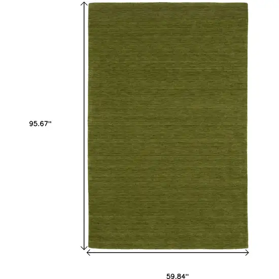 Green Wool Hand Tufted Area Rug Photo 3