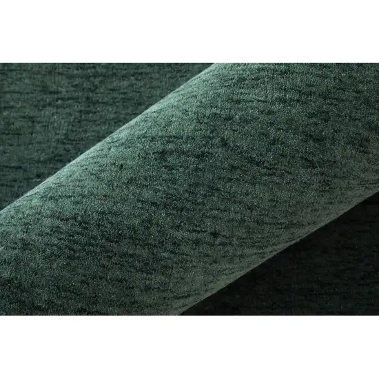 Green Wool Hand Woven Area Rug Photo 9