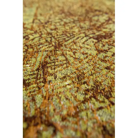 Green and Brown Abstract Non Skid Area Rug Photo 7