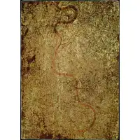 Photo of Green and Brown Abstract Non Skid Area Rug