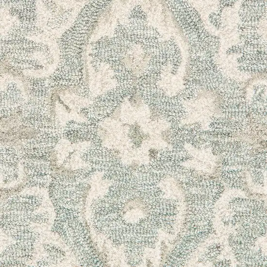 Green and Cream Medallion Area Rug Photo 3