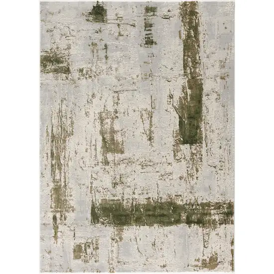 Green Abstract Dhurrie Area Rug Photo 4