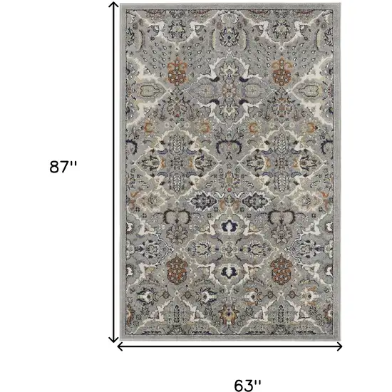 Green and Ivory Floral Power Loom Area Rug Photo 9