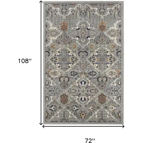 Green and Ivory Floral Power Loom Area Rug Photo 9