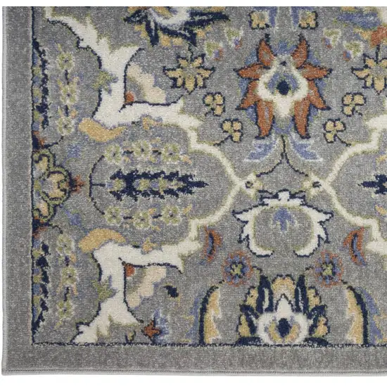 Green and Ivory Floral Power Loom Area Rug Photo 2