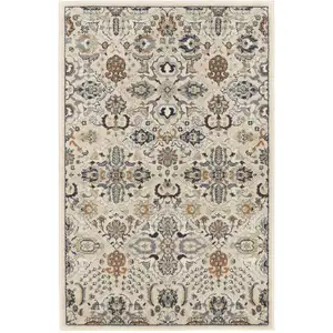 Photo of Green and Ivory Floral Power Loom Area Rug