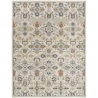 Photo of Green and Ivory Floral Power Loom Area Rug