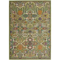 Photo of Green and Ivory Floral Power Loom Area Rug