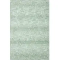 Photo of Green and Ivory Geometric Power Loom Distressed Area Rug