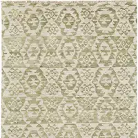 Photo of Green and Ivory Wool Southwestern Hand Knotted Area Rug