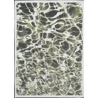 Photo of Green and White Abstract Non Skid Area Rug