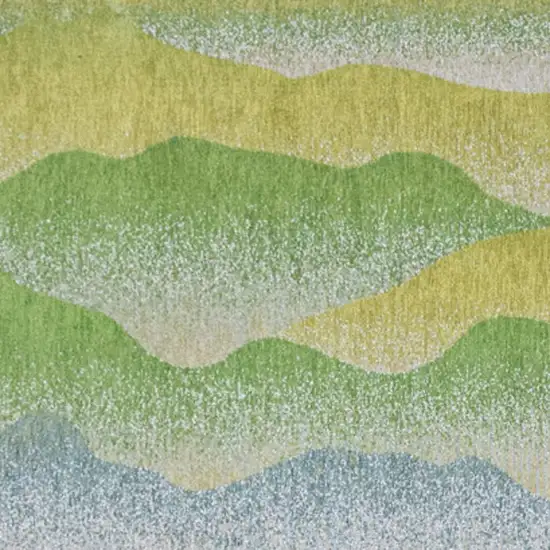 Green and Yellow Abstract Non Skid Area Rug Photo 6