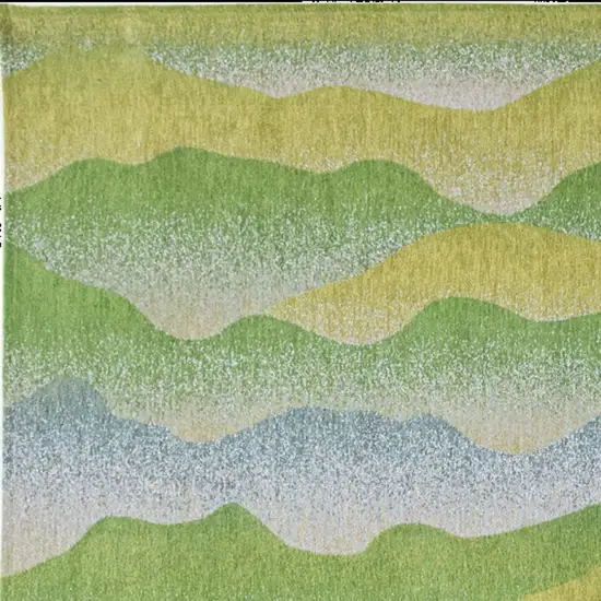 Green and Yellow Abstract Non Skid Area Rug Photo 7