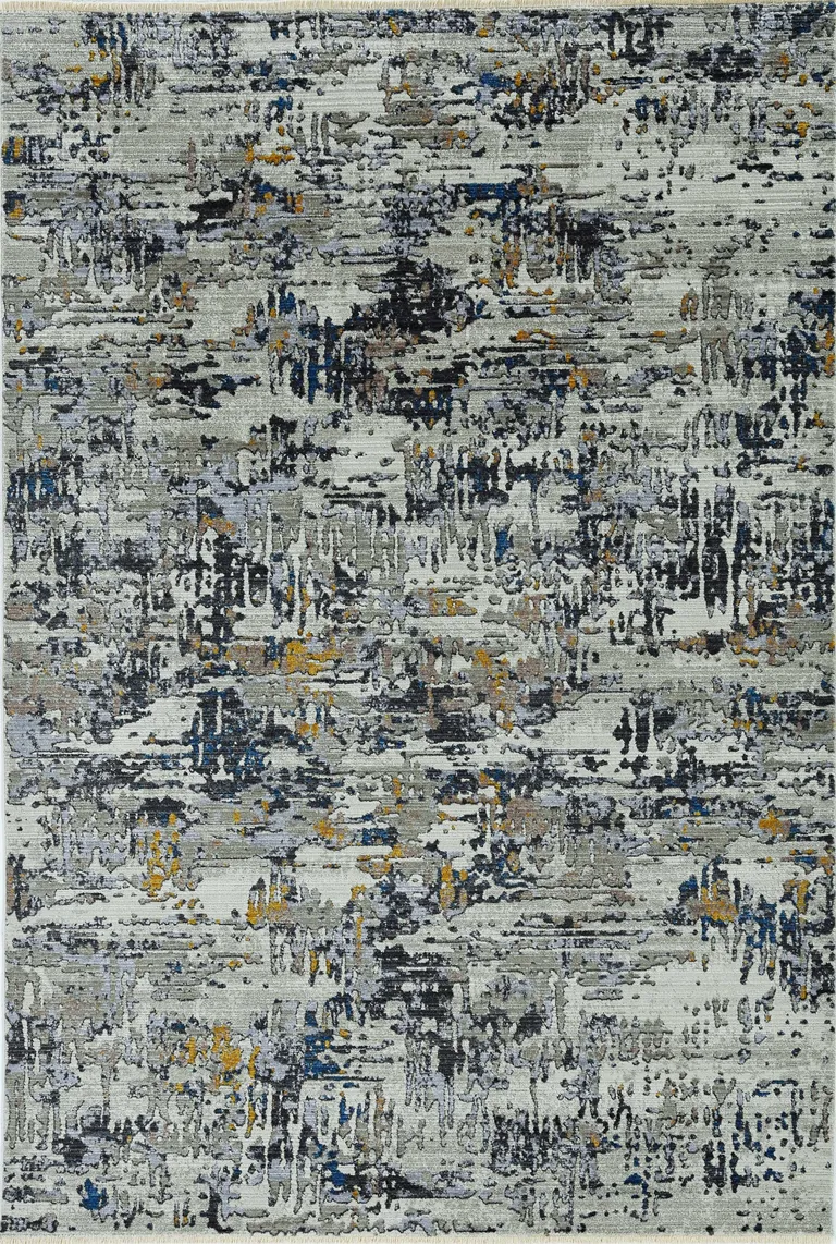 Grey Abstract Area Rug Photo 2