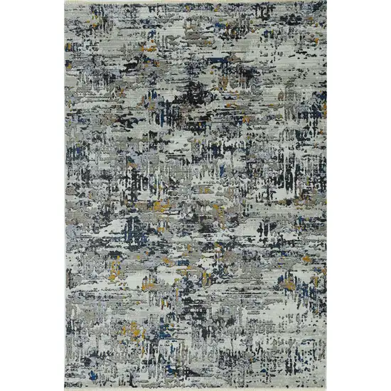 Grey Abstract Area Rug Photo 2