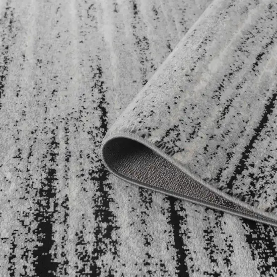 Grey Abstract Area Rug Photo 6