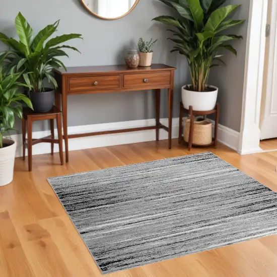 Grey Abstract Area Rug Photo 1