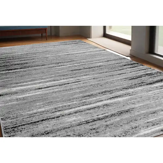 5' X 8' Grey Abstract Area Rug Photo 1