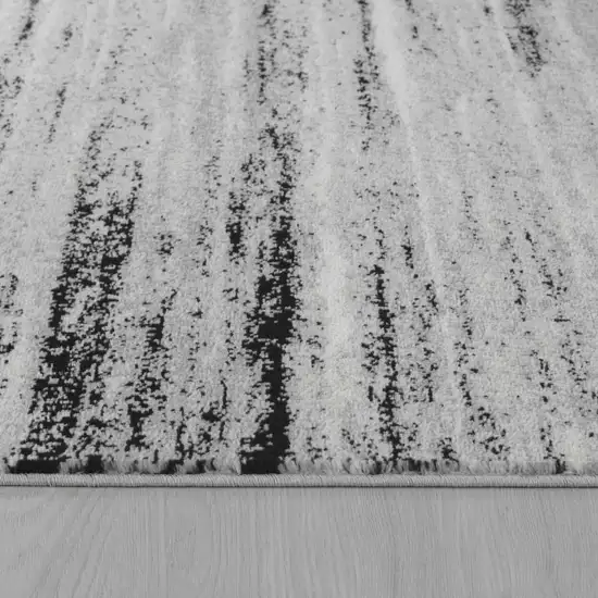 Grey Abstract Area Rug Photo 9