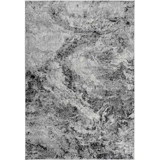 2' X 10' Grey Abstract Area Rug Photo 2