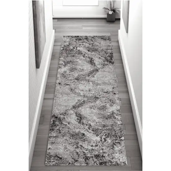 Grey Abstract Area Rug Photo 1