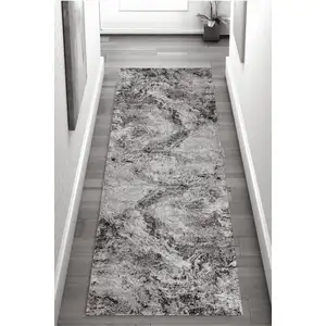 Photo of Grey Abstract Area Rug