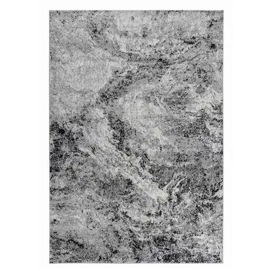 2' X 8' Grey Abstract Area Rug Photo 2