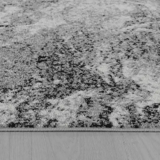 Grey Abstract Area Rug Photo 8