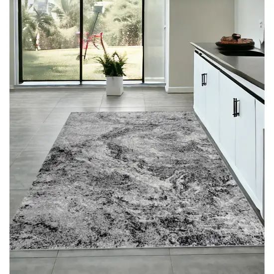 Grey Abstract Area Rug Photo 1