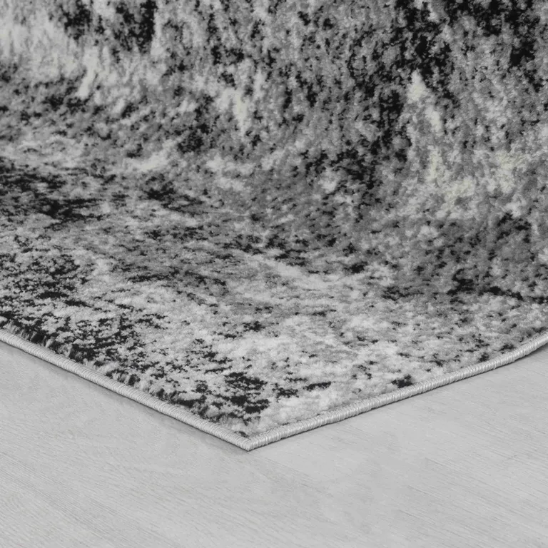 Grey Abstract Area Rug Photo 3