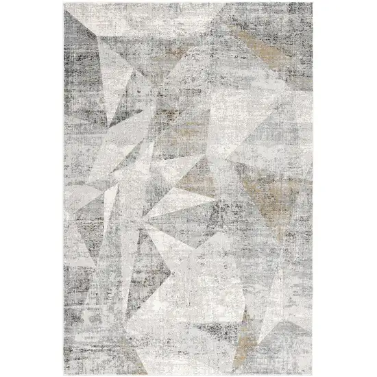 Grey Abstract Area Rug Photo 4