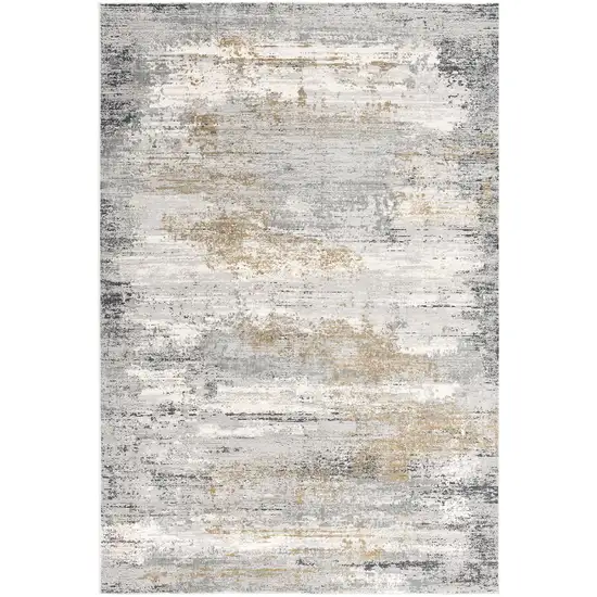 Grey Abstract Area Rug Photo 5