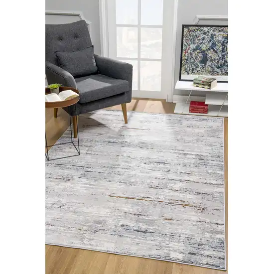 Grey Abstract Area Rug Photo 3