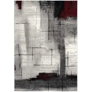 Photo of Grey Abstract Area Rug