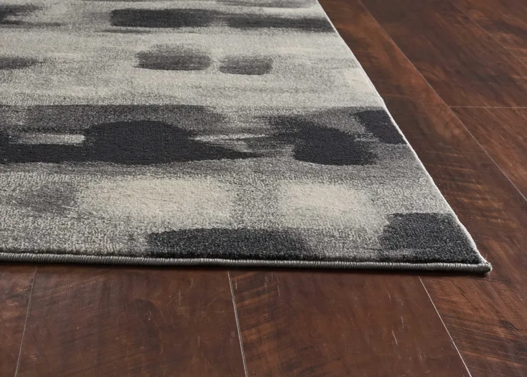 Grey Abstract Design Indoor Area Rug Photo 4