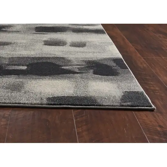 Grey Abstract Design Indoor Area Rug Photo 4