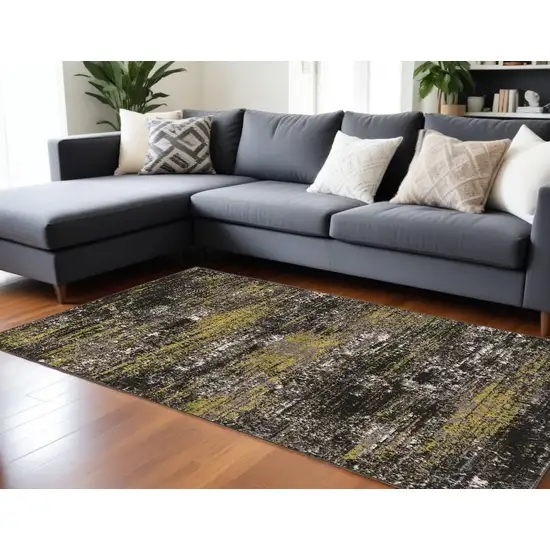 Grey Abstract Design Indoor Area Rug Photo 1