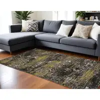 Photo of Grey Abstract Design Indoor Area Rug