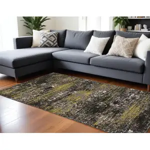 Photo of Grey Abstract Design Indoor Area Rug